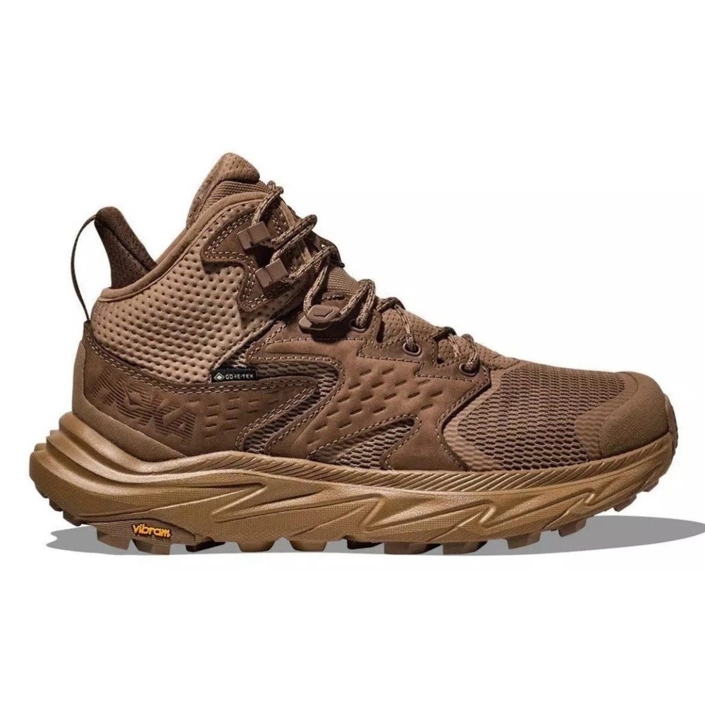 Hoka Anacapa 2 Mid GTX Hiking Boots Rocky Ridge Burnt Ochre Women Sz 9B Gore-Tex